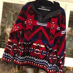 Polo Ralph Lauren Aztec 1/4 zip fleece pullover